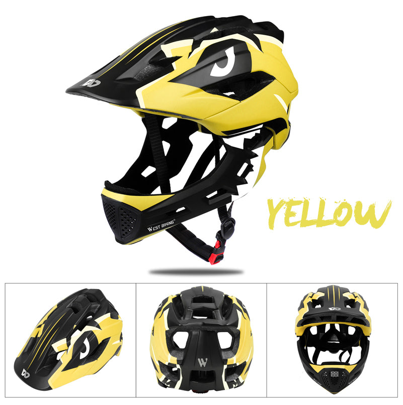 bike mtb helmet price West BIKING Children Bike Bicycle Helmet Full Covered A Style Yellow